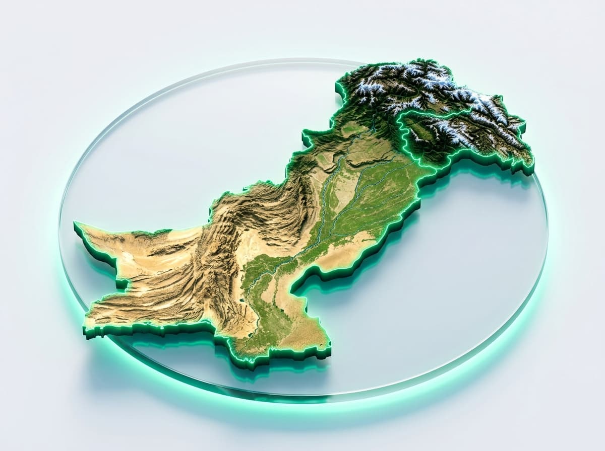 3D Pakistan Map